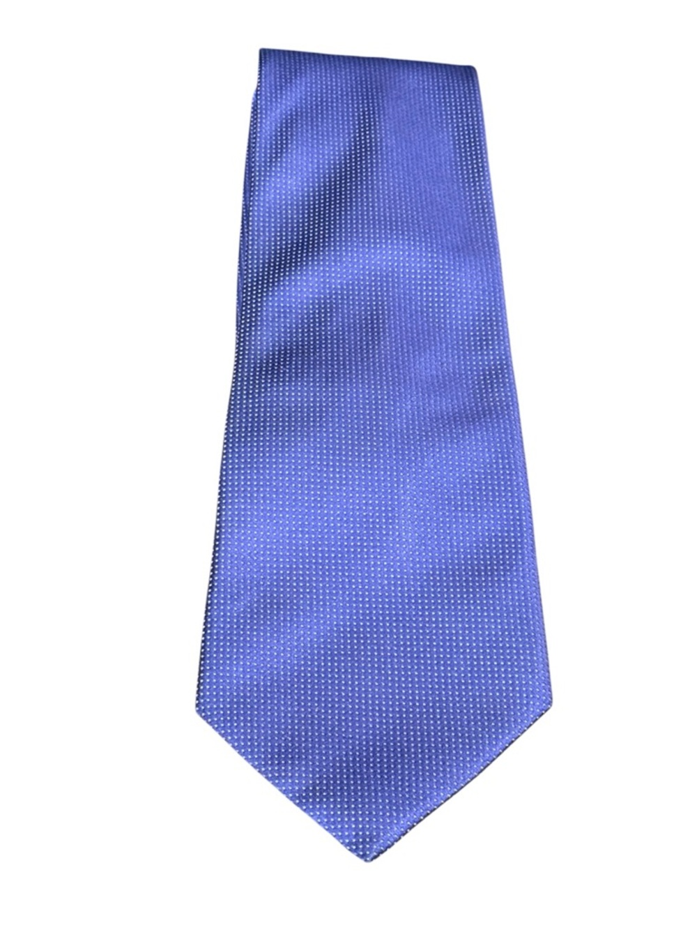 Claiborne Extra Long Silk Tie Royal Blue Pin Dot Hand Made XL Big Tall